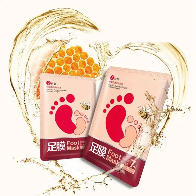 

1Pair Hand/Foot Mask Honey Exfoliate Dead Skin Remove Moisturizing Whitening Peeling SPA Hand Foot Mask
