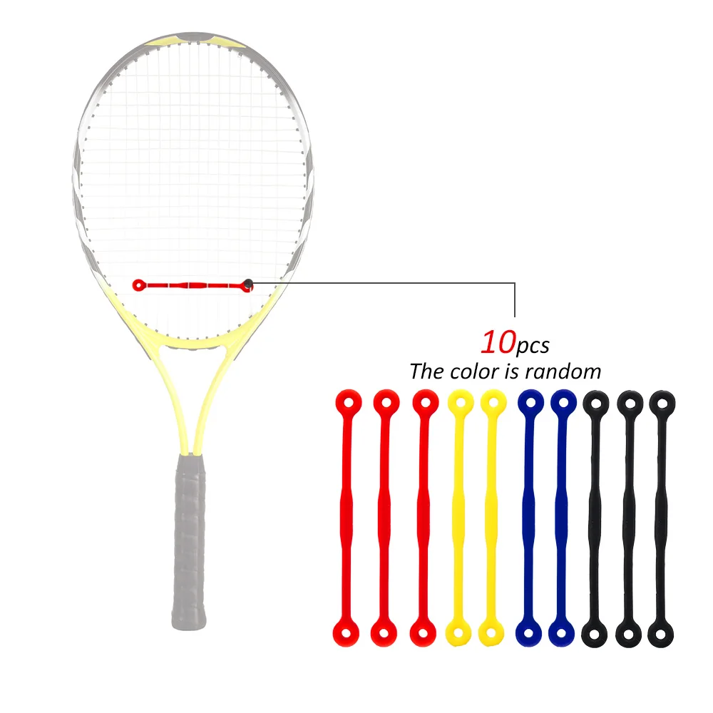 

10Pcs Silicone Tennis Vibration Damper Tennis Racket Shock Absorber Racket Vibration Absorbing Shock Reducing Strips