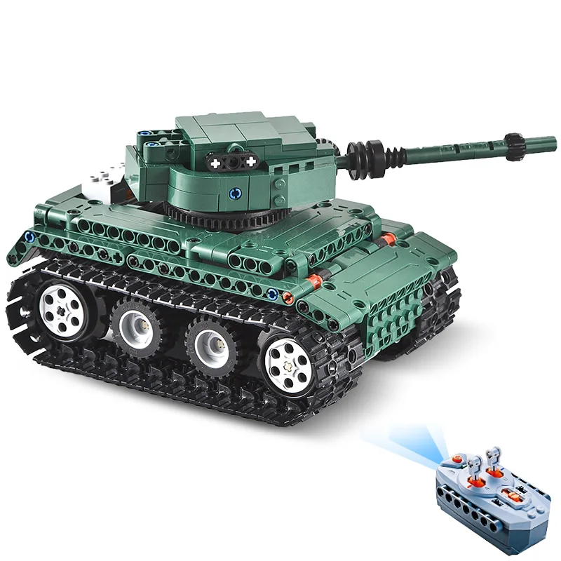 

Cada Double E 313PCS Remote Control Tank Building Blocks Bricks Compatible Technic Car Children Assemble RC Block For Kids Gift