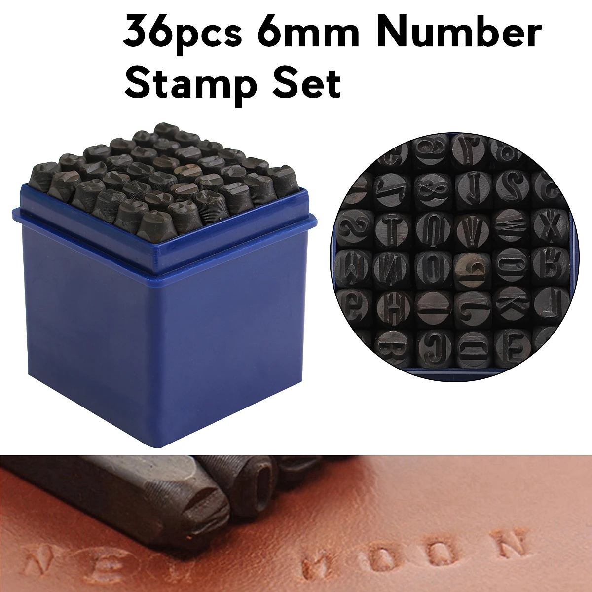 

36pcs 6mm Steel Punch Alphabet Letter Number Stamp Tool Steel Metal Leather Craft For Home Handmade DIY Tools