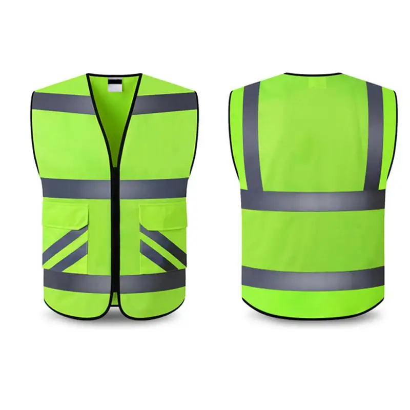 Защитный жилет Hi Vis 2 кармана светоотражающая куртка класса защитный для улицы
