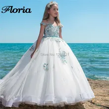 

Off the Shoulder First Communion Dresses For Celebrity Evening New Puffy Ball Gowns Pageant Gowns Flower Girl Dress For Weddings