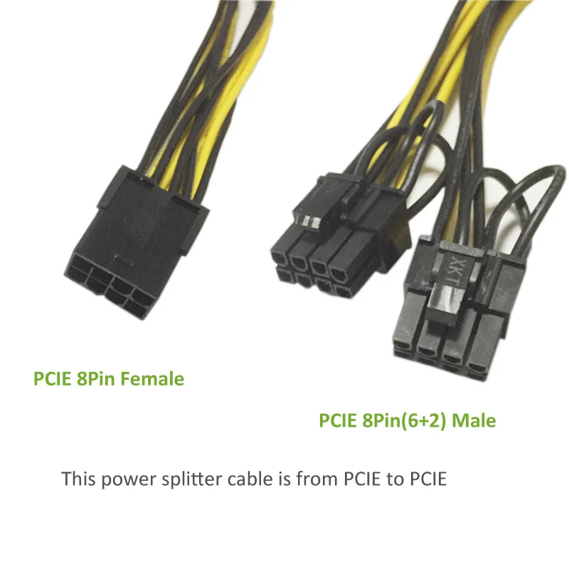 Ult лучший кабель PCI E PCIE 8P Женский на 2 порта двойной 8pin 6P + P Мужской GPU графическая