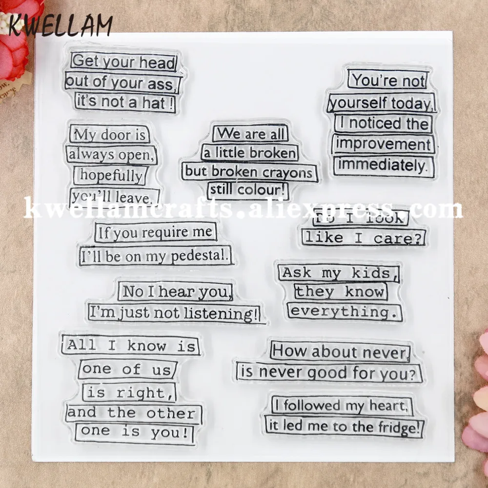 

Words Letters Get your head Scrapbook DIY photo cards rubber stamp clear stamp transparent stamp 14x14cm 9020116