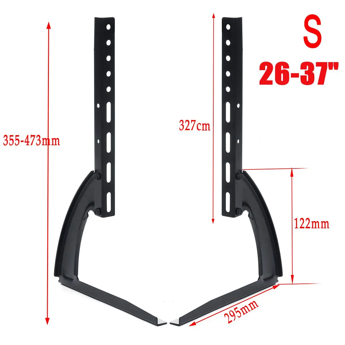 26-75 بوصة العالمي حامل تلفاز قاعدة البلازما LCD بشاشة مسطحة الجدول أعلى الركيزة جبل الحمل يصل إلى 45 كجم ارتفاع قابل للتعديل الأسود