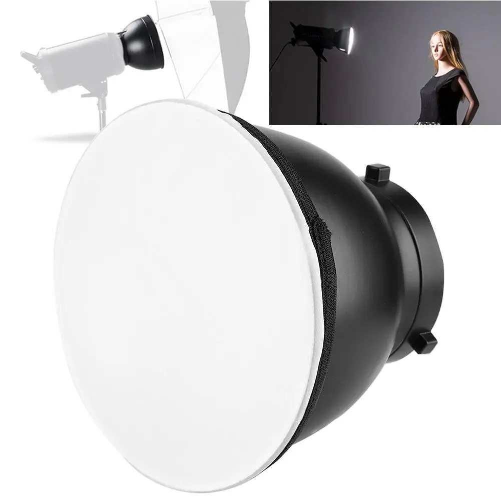 

7inch Standard Reflector for Bowens Mount with and Soft Diffuser Cover for bowens mount studio light