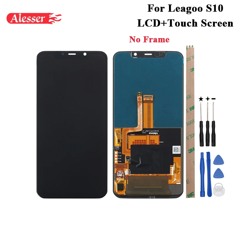 

Alesser For Leagoo S10 LCD Display and Touch Screen Tested 6.21'' Assembly Repair Parts With Tools And Adhesive For Leagoo S10