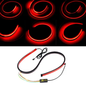 

1pc Car High Brake Lights LED Flexible Strip Warning Signal Light Safety Driving in Auto High Mount Brake Stop Lamp Accessories