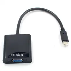 USB3.1 Тип C VGA Кабель-адаптер USB-C мужчин и женщин VGA передачи видео конвертер 1080 P для Macbook 12 дюймов