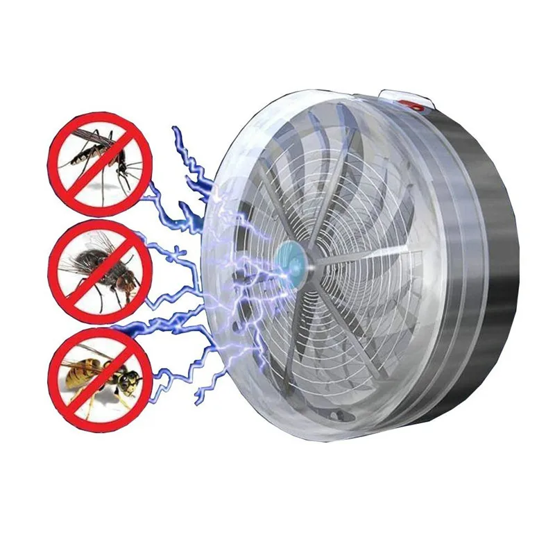 Solar Powered Buzz UV Lamp Light Fly Insect Mosquito Killer Zapper Garden Supply 