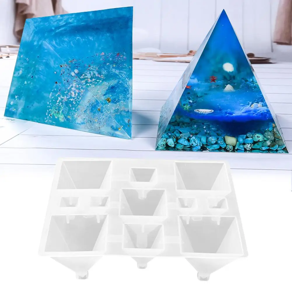 Новая форма пирамиды просвечивающие формы Экологичные прочные DIY силиконовые Зеркальные Конические формы# CO
