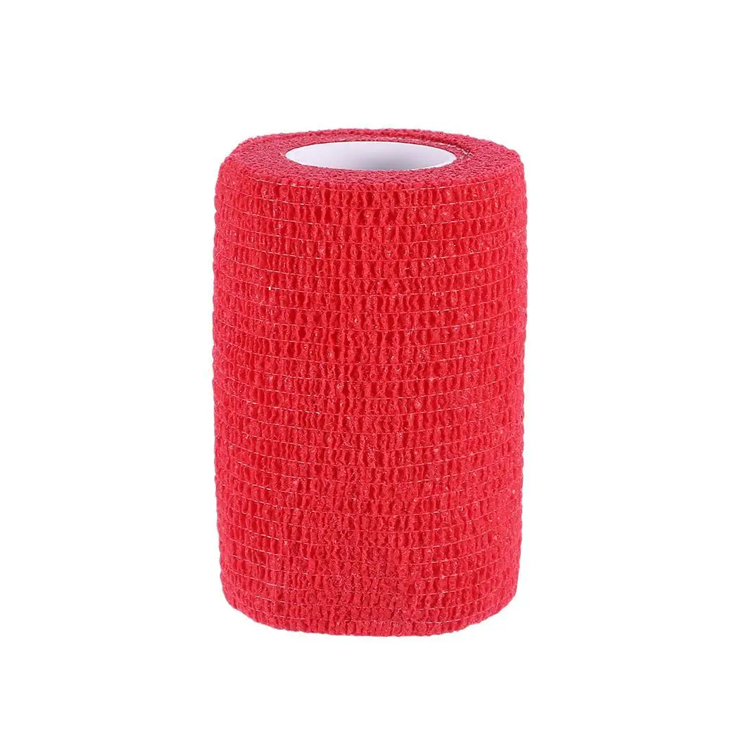 450cm First Aid Medical Treatment Self Adhesive Elastic Bandage Tape Solid Blue, Yellow, Red