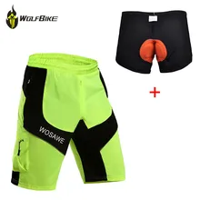 WOSAWE Men’s Shorts Downhill MTB Shorts with Padded Gel 3D Underwear Cycling Bicycle Bike summer shorts
