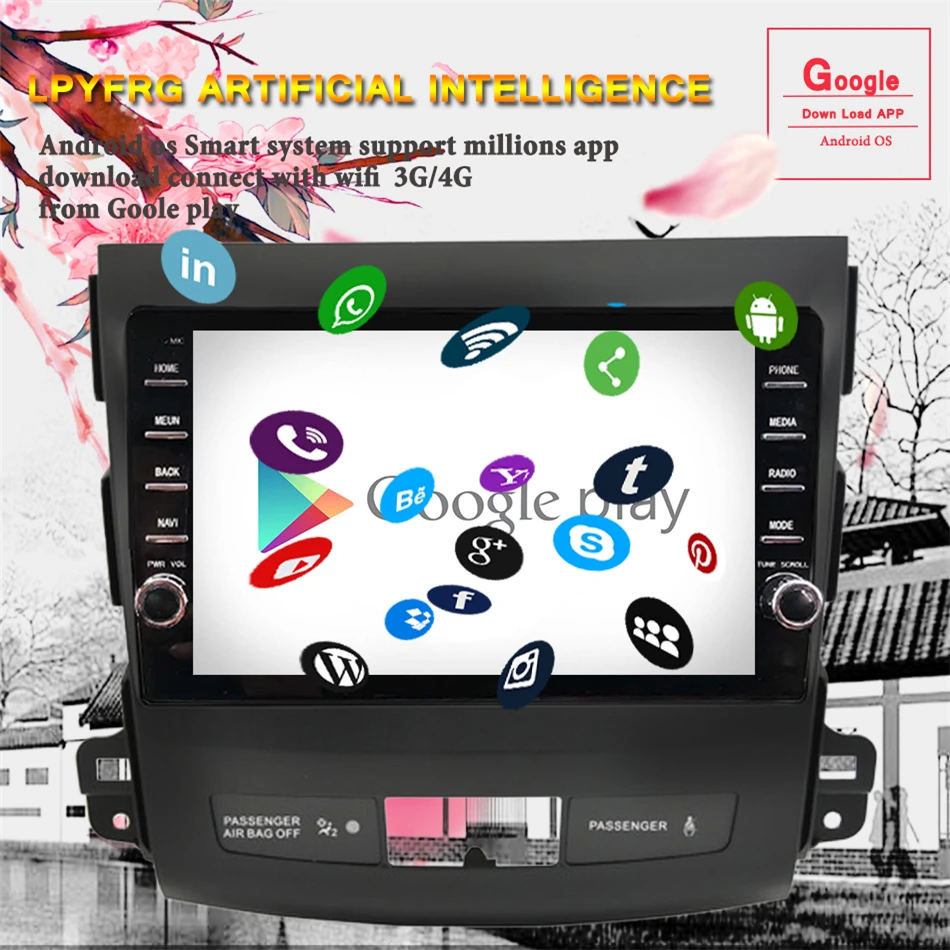 8 ядер Android 10 0 Автомобильный dvd Радио GPS navi мультимедиа для Mitsubishi Outlander 2006 2007 2008 09 2010