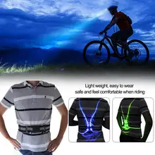 Многоцелевой отражающий свет вспышка вождения жилет высокая видимость ночной бег велопрогулки езда на открытом воздухе деятельности легкий жилет безопасности