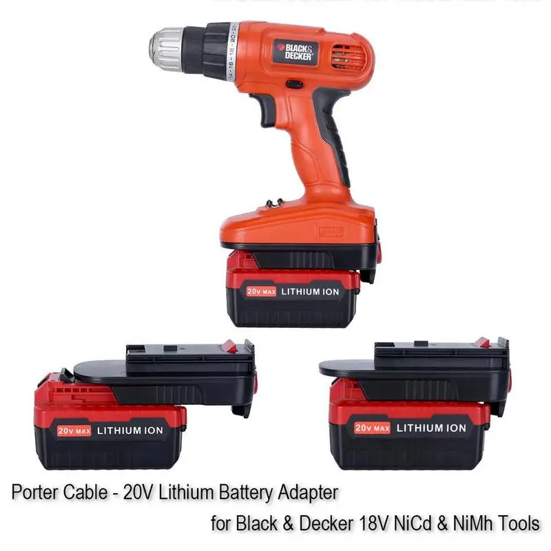 

20V Battery Adapter Converter 18V NiCad NiMh Battery Tools Quickly Release Button Non Slip Hand Tool Parts