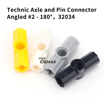 

Technic Assembles Part 32034 Technic Axle and Pin Connector Angled #2-180 compatible Building block brick 100pcs/set kid toys