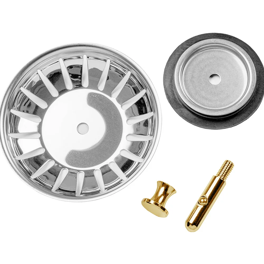 

1pc Stainless Steel Kitchen Sink Strainer Stopper Waste Plug Sink Filter Bathroom Basin Sink Drain Kitchen