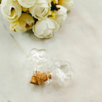 

300pcs/lot High Quality Lovely Small Bottle Tiny Glass Vial Clear Empty Wish Glass Message Vial With Cork Stopper Wedding Decor