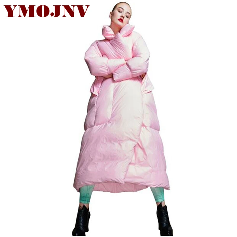 YMOJNV модная новая коллекция зимнее пальто для женщин X long пуховая Парка женская