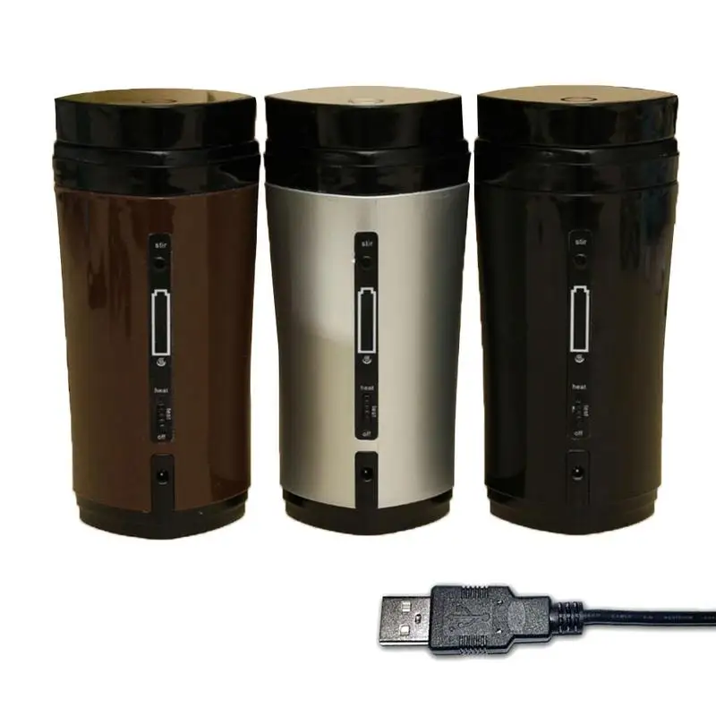 

1PC Coffee Stirring Cup Automatic Rechargeable Heating Thermos Cup USB Coffee Cup Vacuum Flasks