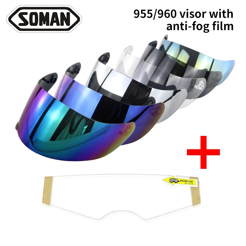 

Soman motorcycle helmet 955/960 casco visor with anti-fog film capacetes parts&accessoriess 955 visor with anti-fog film