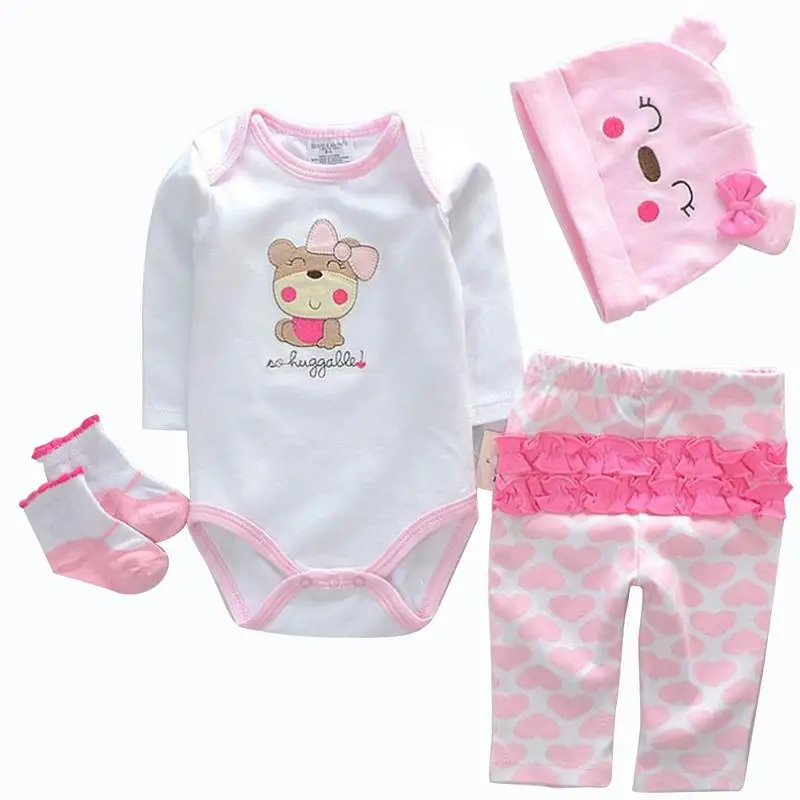 

20-22 Inch Simulation Baby Reborn Doll Girl Baby Doll Clothes Robe Jumpsuit Socks Trousers Hat Suit