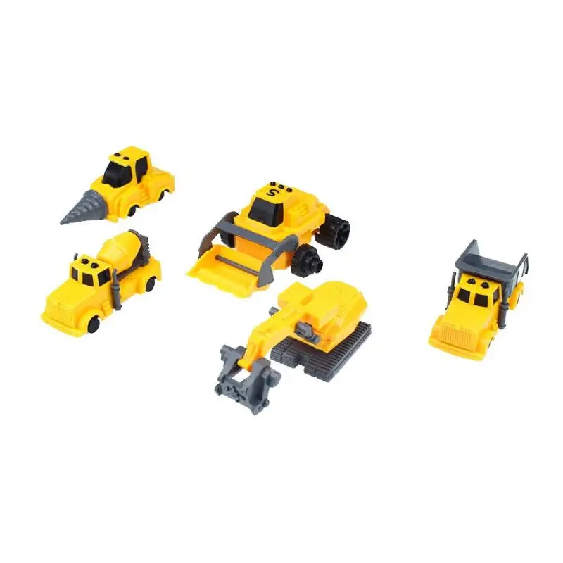 

Mini Plastic Truck Model Toy Bulldozer Excavator Tractor Toy Dump Truck Engineering Car Robot Model Toys