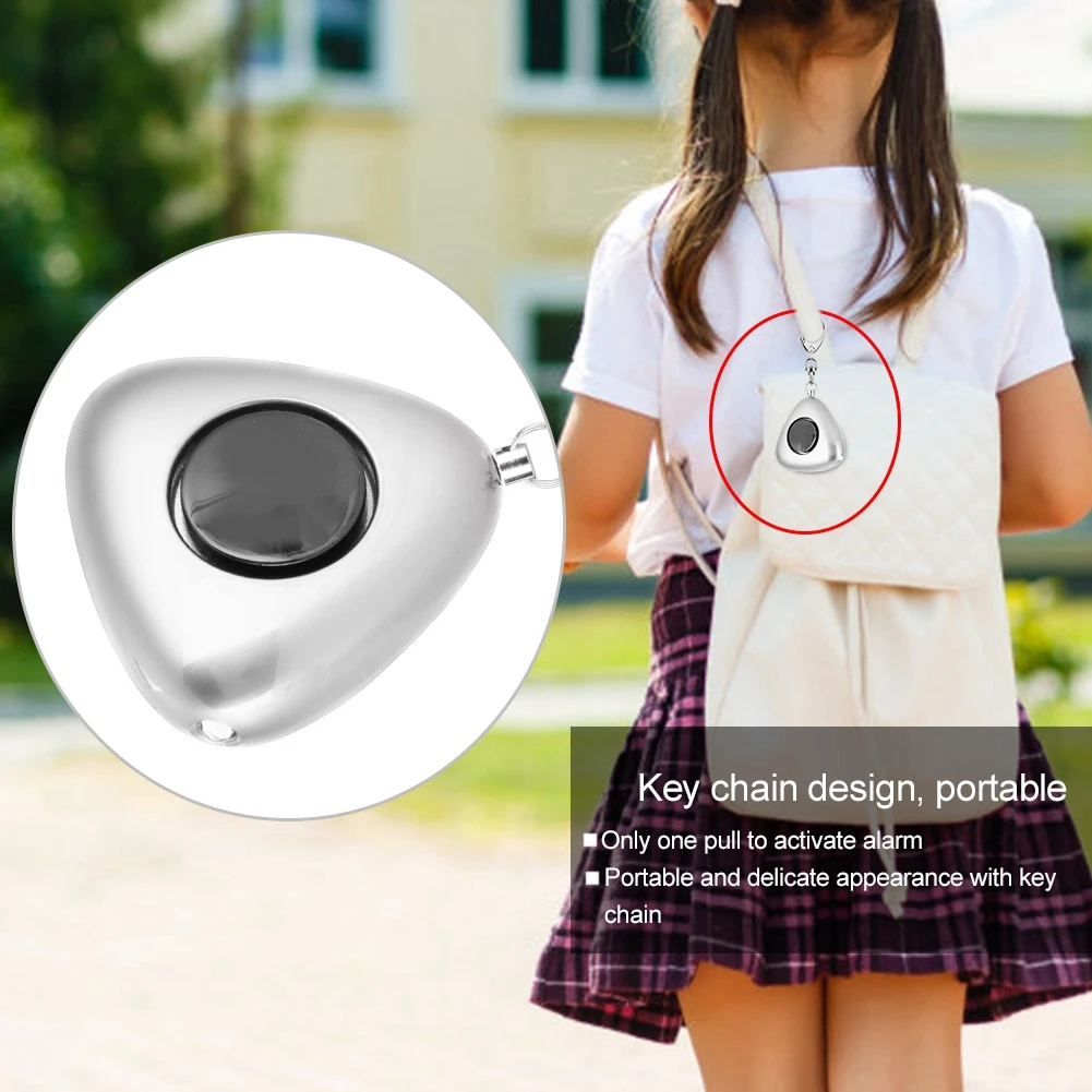 

Personal Defense Protection Triangle Alarm Keychain 120db Women Emergency Alarm with LED