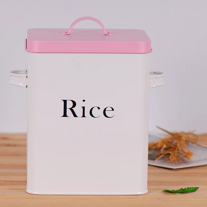 1 шт. ящик для хранения риса Железный мусор закусок шкафчик для закусок покрытый металлом прекрасный дом, гостинная кухонные бочки макаронн... 1 шт. ящик для хранения риса Железный мусор закусок шкафчик для закусок покрытый металлом прекрасный дом, гостинная кухонные бочки макаронн...