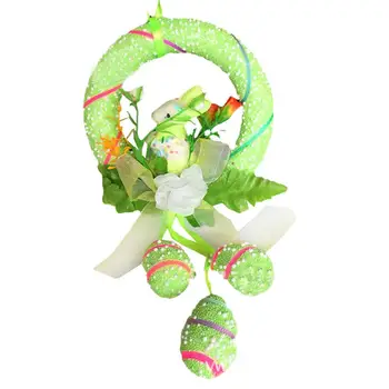 

The Easter Egg Is Decorated With A Rabbit Ring Sequins Hanging Easter Decoration