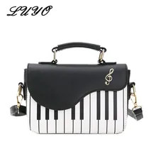LUYO Модные женские клавиши пианино Pu кожаная сумка Для женщин небольшая сумка женский вышивка Crossbody Курьерские сумки для женщин