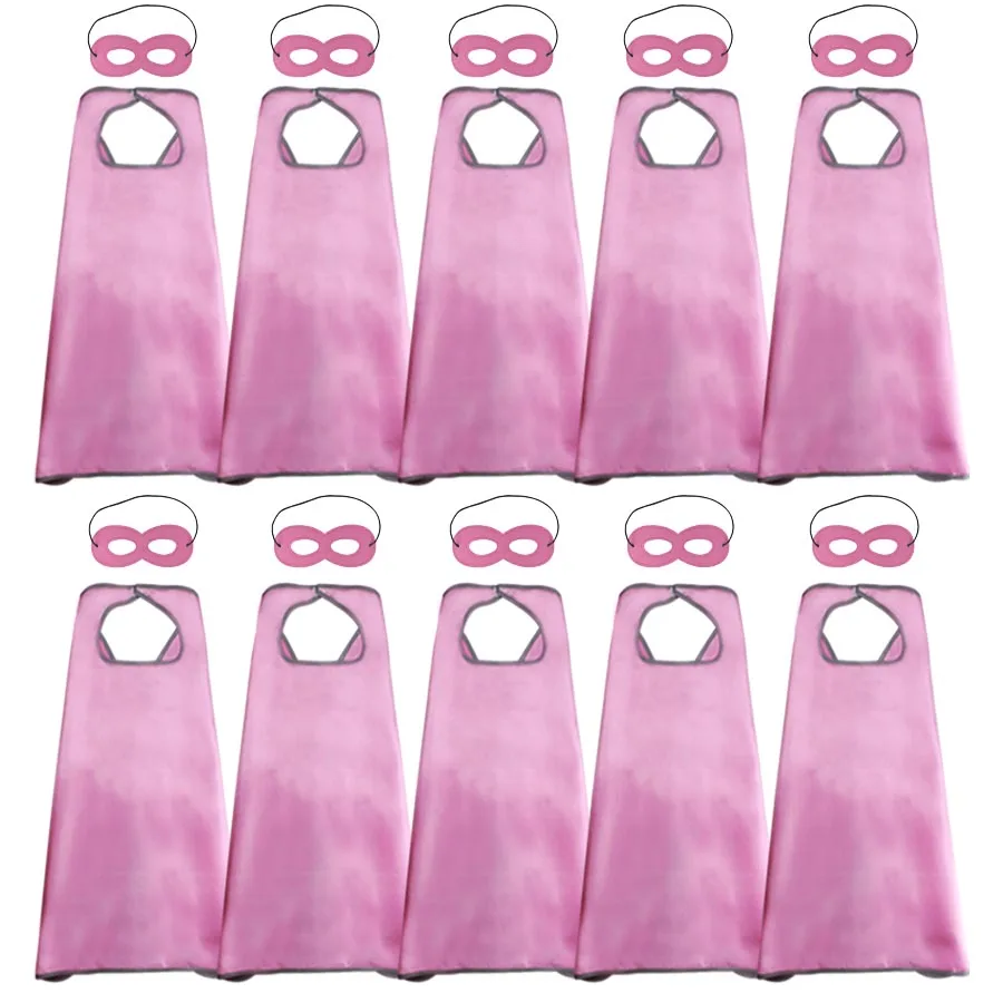 

7-12 Y.O SPECIAL Pink Cape Pink Superhero Mask Perfect Party Girl New Year Cosplay Super Hero Costume Girl Carnival Cosplay