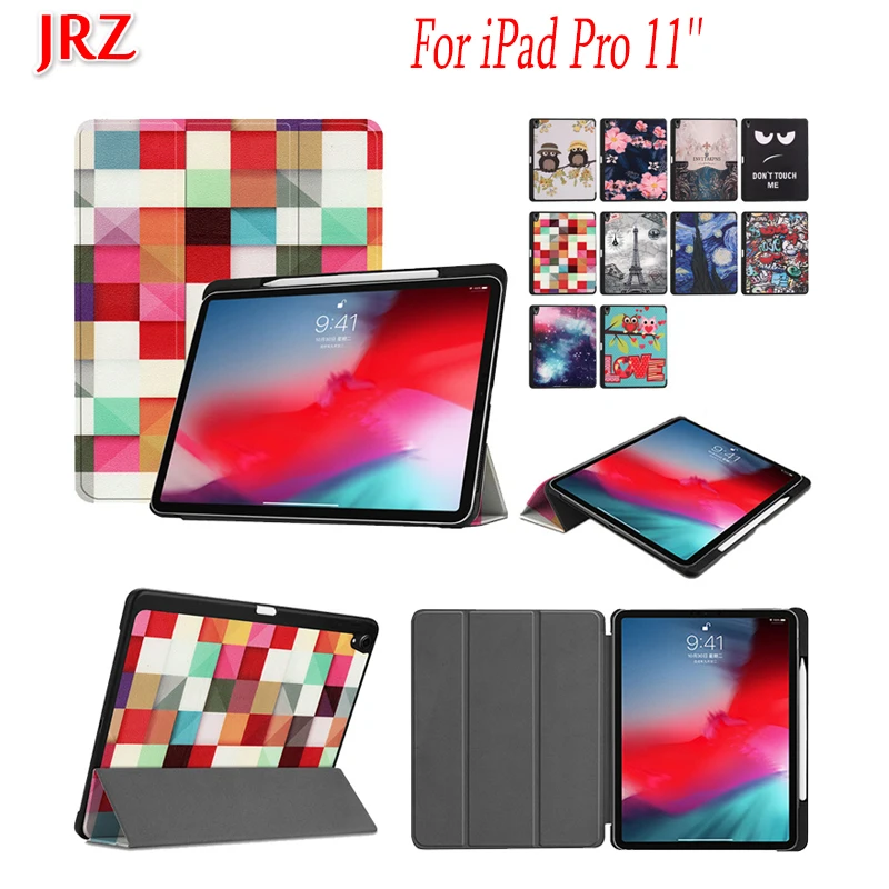 Для iPad Pro 11 дюймов защитный чехол кожаный тройного сложения с держателем для