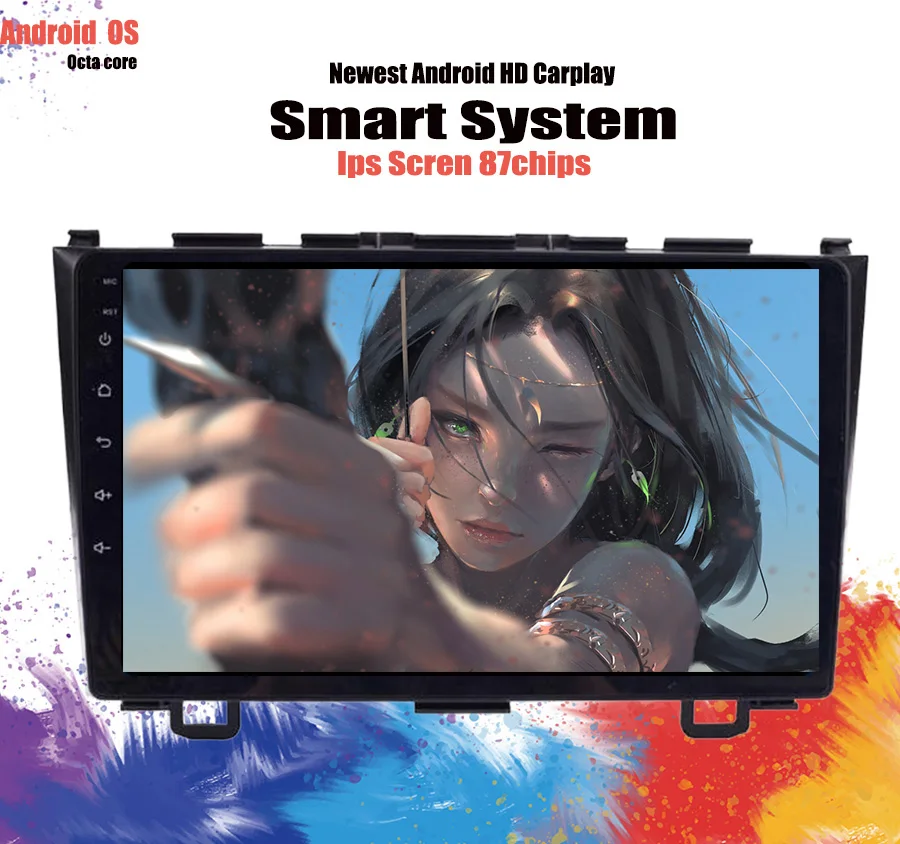 Автомобильный dvd видеоплеер 6 + 128G android 10 0 для Honda CRV 2006 2011 Octa Core 9 дюймов 2 Din