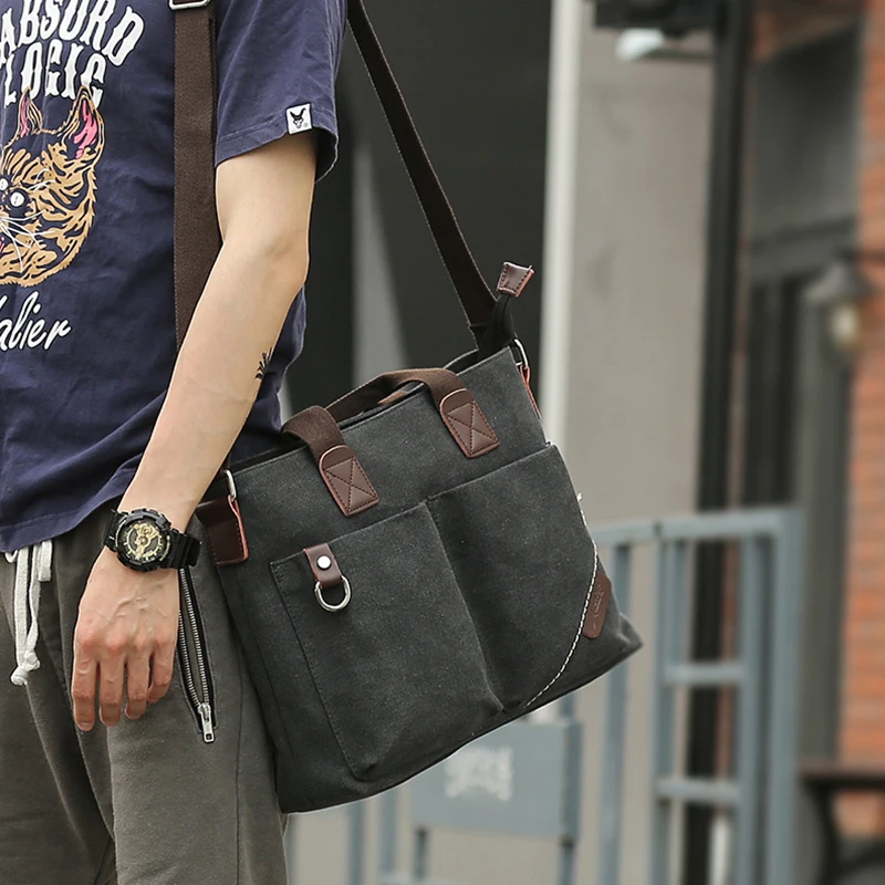 ATAXZOME модная мужская сумка, высокое качество, холщовые портфели, износостойкие Легкие мужские деловые сумки, подарок для мужчин B1028