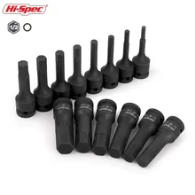 Hi-Spec 1/2 Impact Hex Bit Socket Set CR-MO Screwdriver Bits Set H5-H19 Adapter Head for Torque Spanner Ratchet Socket Wrench Hi-Spec 1/2 Impact Hex Bit Socket Set CR-MO Screwdriver Bits Set H5-H19 Adapter Head for Torque Spanner Ratchet Socket Wrench