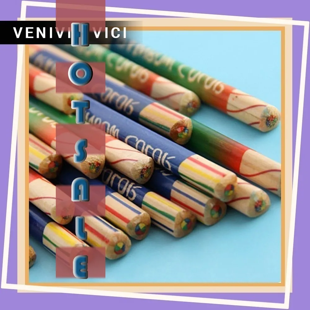 

Best Practical 120 four-color core Colouring pencils creative beautiful painted triangle core children color