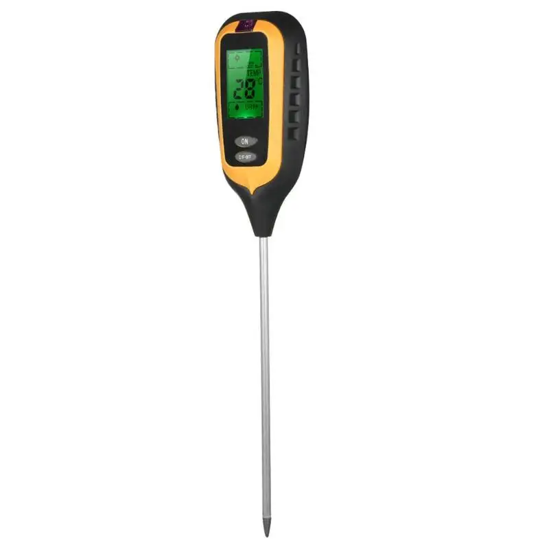 

4 in 1 LCD Temperature Moisture Sunlight PH Soil Meter Garden Soil Tester Digital Analyzer Test Detector Hydroponic Measure Tool