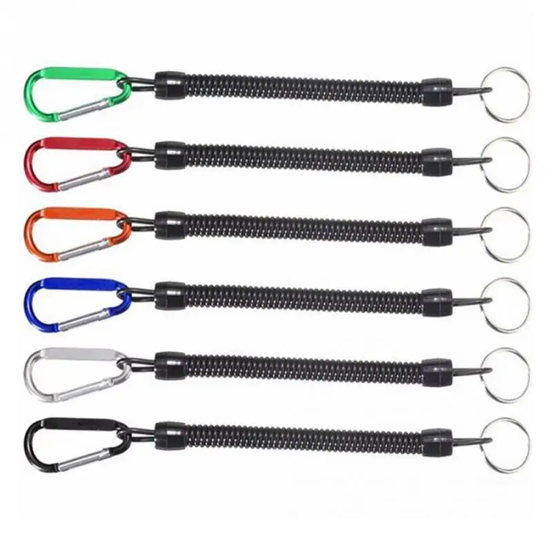 

1PC with Camping Carabiner Secure Lock Fishing Lanyards Boating Ropes Retention String Fishing Rope Fishing Tools Accessories