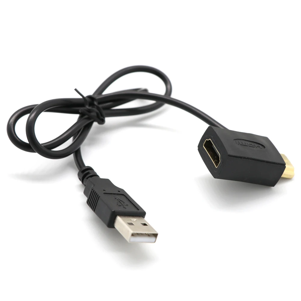 TTKK Hdmi штекер к гнезду разъем + USB 2 0 зарядное устройство кабель сплиттер адаптер