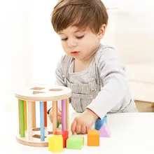 Детские 3D головоломки деревянные игрушки красочные геометрические формы познание деревянные головоломки Дети раннего обучения Развивающие игрушки Монтессори