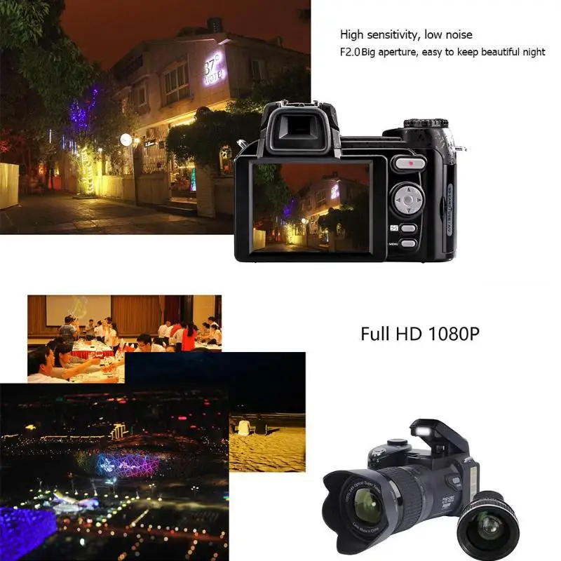 

2019 New Arrival D7200 Digital Camera 33MP Auto Focus SLR Video Camera with 3 Telephoto Wide-angle Lenses 24X Optical Zoom