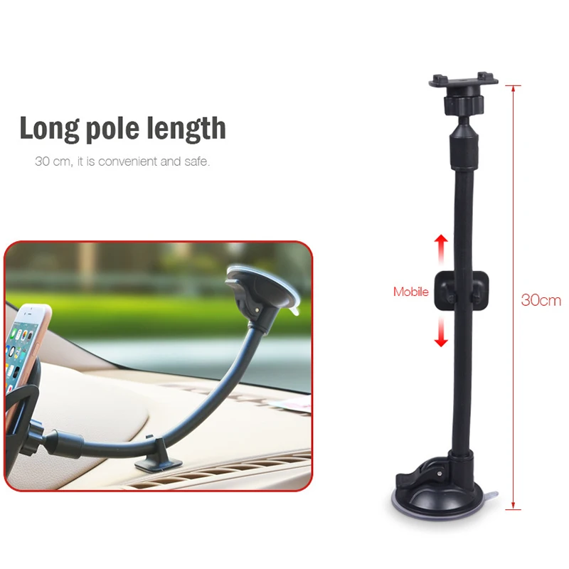 DuDa Universal Car Phone Holder Long Arm Suction Cup Dashboard Windshield Cellphone Accessories Mount Stand For xiaomi iphone x