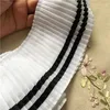 Wide 8.5CM College Style White Black Elastic Pleated Chiffon Sewing tulle Lace Ribbon Edge Trim For Dress Cloth DIY Supplies ► Photo 2/5