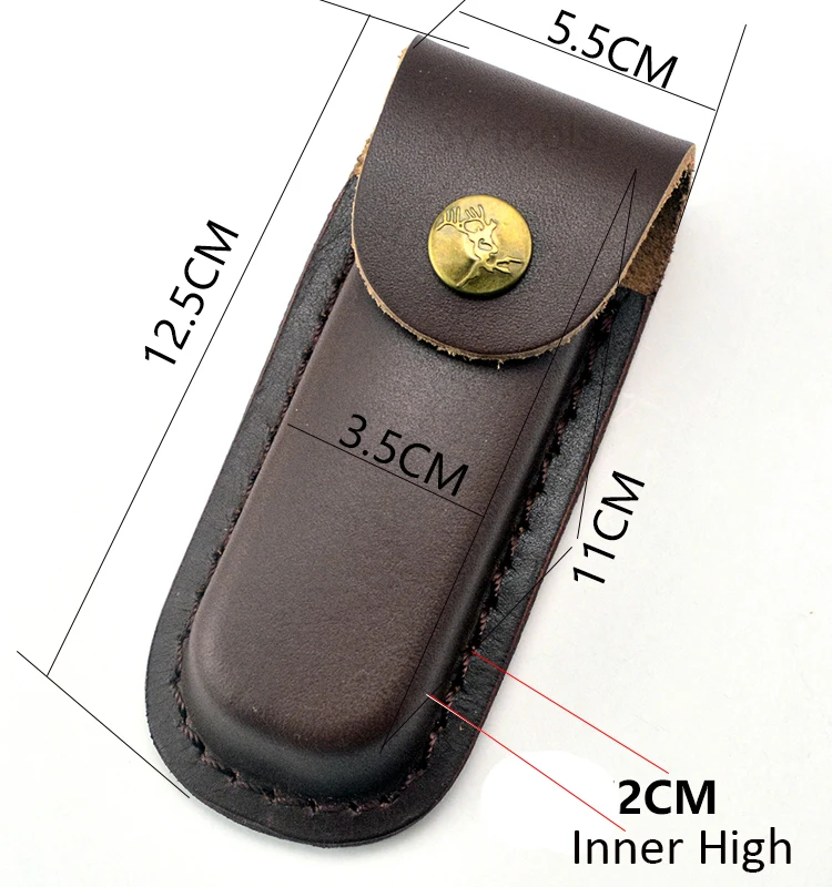 Темно-коричневый sytools кожаный чехол для ножа из воловьей кожи черный/коричневый цвет DIY EDC инструменты