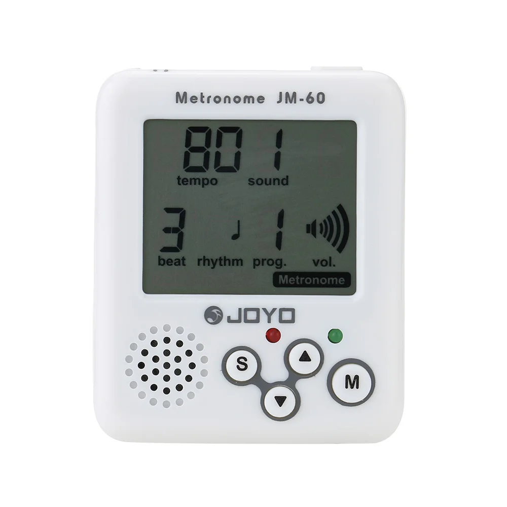 

JOYO JM-60 Mini Portable Rechargeable Clip-on Electronic Digital Metronome Tone Generator Tuner for Guitar Violin Ukulele