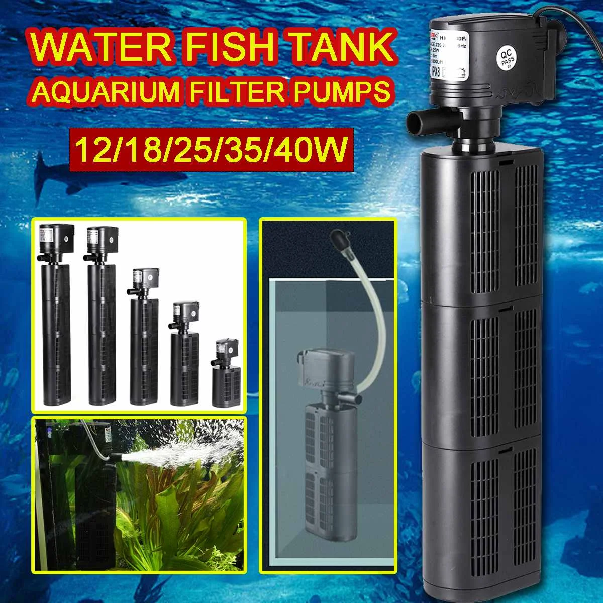 3 в 1 фильтр насоса внутренний, погружной рыбы в аквариуме воздушный насос увеличение кислорода внутренний фильтр для аквариума аквариум