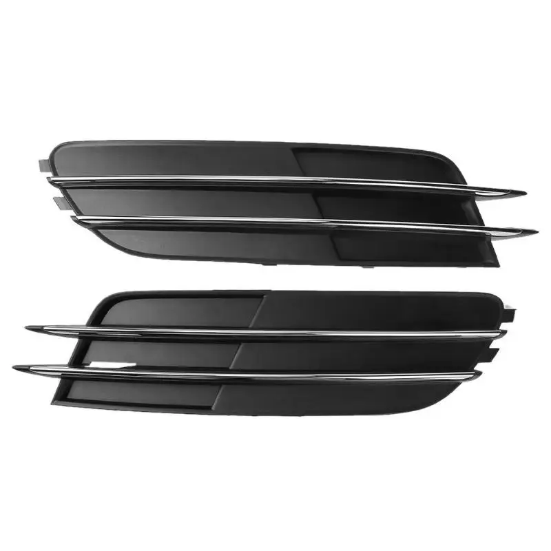 

1 Pair Automobiles Front Bumper Lower Fog Light Grille Trim Car Fog Lamp Cover Grills For Audi A6 C7 2012-2014 Car Lower Grille