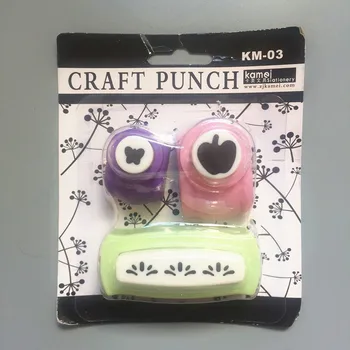

3pcs Craft Hole Punch Set Manual Album Accessories Small Embossed Scrapbooking Paper Punches For Puncher Color Pattern Random